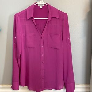 Small Pink Express Portofino shirt long sleeve